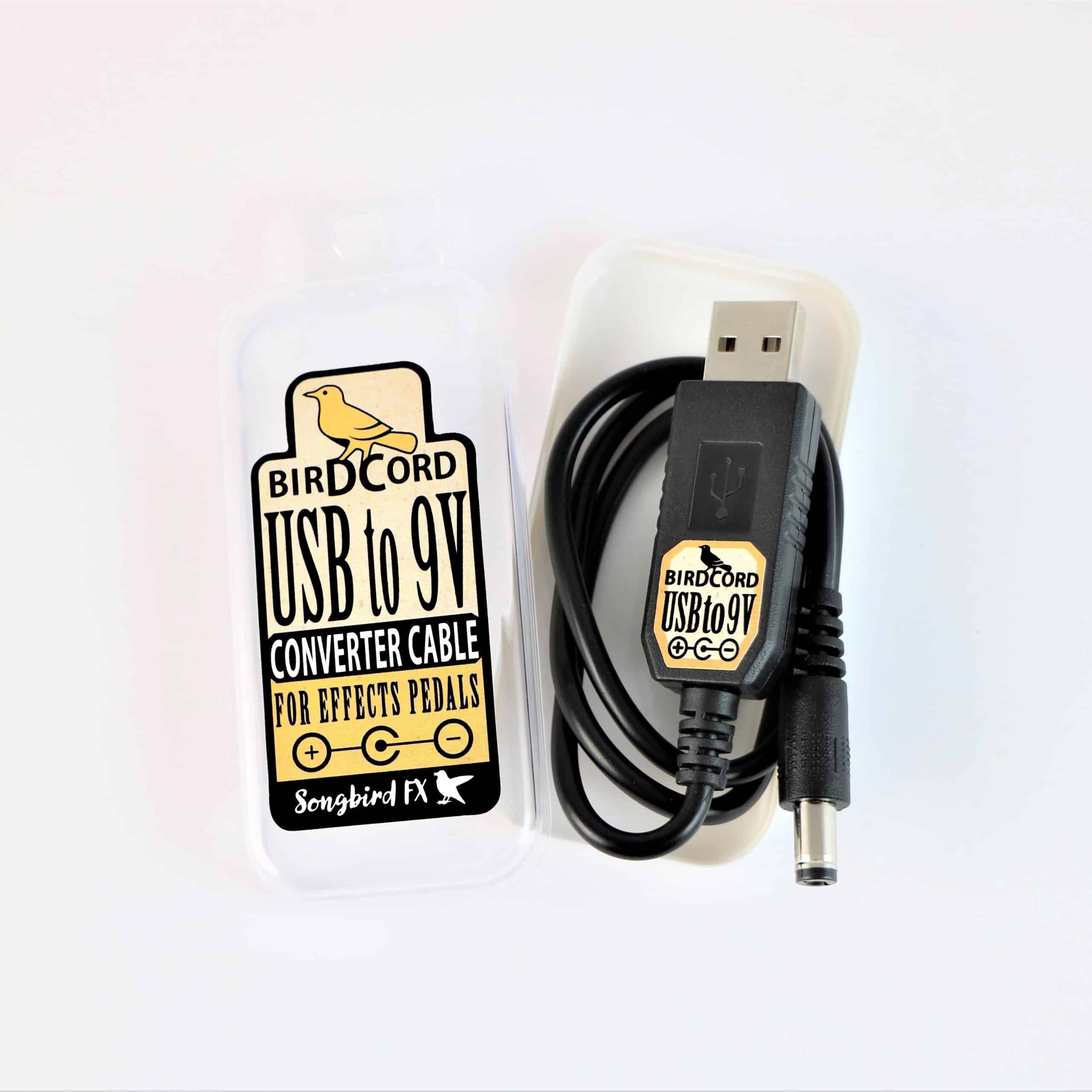 Birdcord Boxing Opened USB To 9V Converter Cable For Guitar Effects Pedals Songbird FX