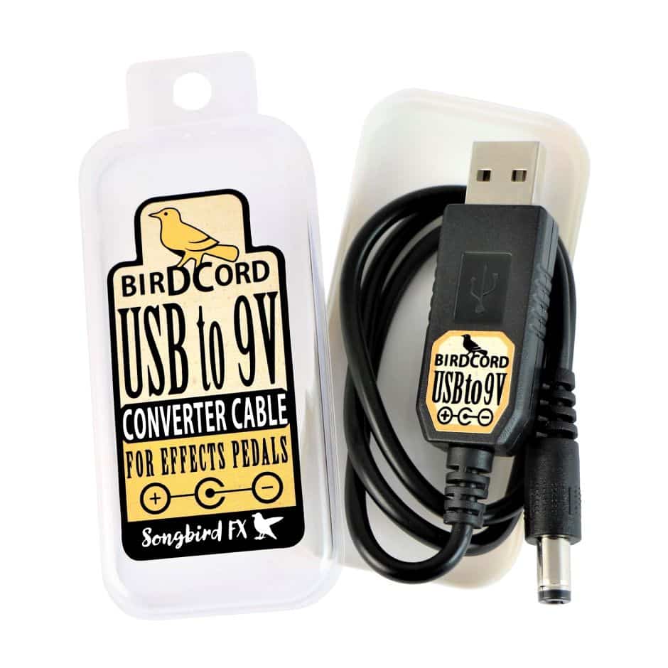 birdcord usb to 9v converter cable songbird fx boxing opened