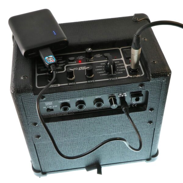 birdcord usb to 12v voltage converter transformer powering 12v battery portable amp power bank charger vox da5 da-5 da 5