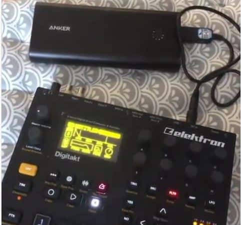 elektron digitakt digitone powered via portable usb battery phone charger power bank birdcord 12v voltage converter cable